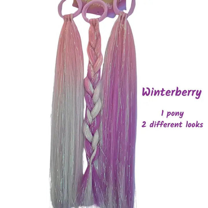 POPPET LOCKS | 12" MINI UNICORN PONYTAIL - DOUBLE SIDED WINTERBERRY by POPPET LOCKS - The Playful Collective