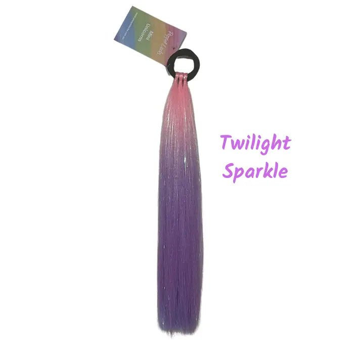 POPPET LOCKS | 12" MINI UNICORN PONYTAIL - TWILIGHT SPARKLE by POPPET LOCKS - The Playful Collective