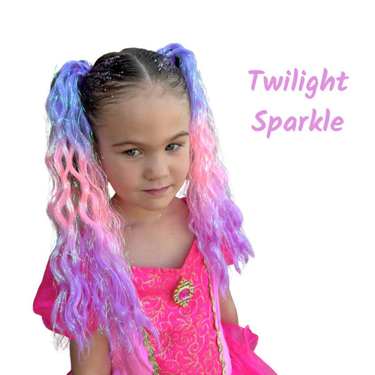POPPET LOCKS | 14" LITTLE MERMAID WAVES PIGGY TAILS - TWILIGHT SPARKLE by POPPET LOCKS - The Playful Collective