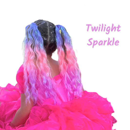 POPPET LOCKS | 14" LITTLE MERMAID WAVES PIGGY TAILS - TWILIGHT SPARKLE by POPPET LOCKS - The Playful Collective