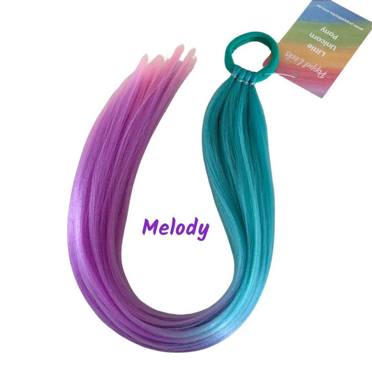 POPPET LOCKS | 16" LITTLE UNICORN PONY - GLOW IN THE DARK MELODY (PURPLE/AQUA) by POPPET LOCKS - The Playful Collective