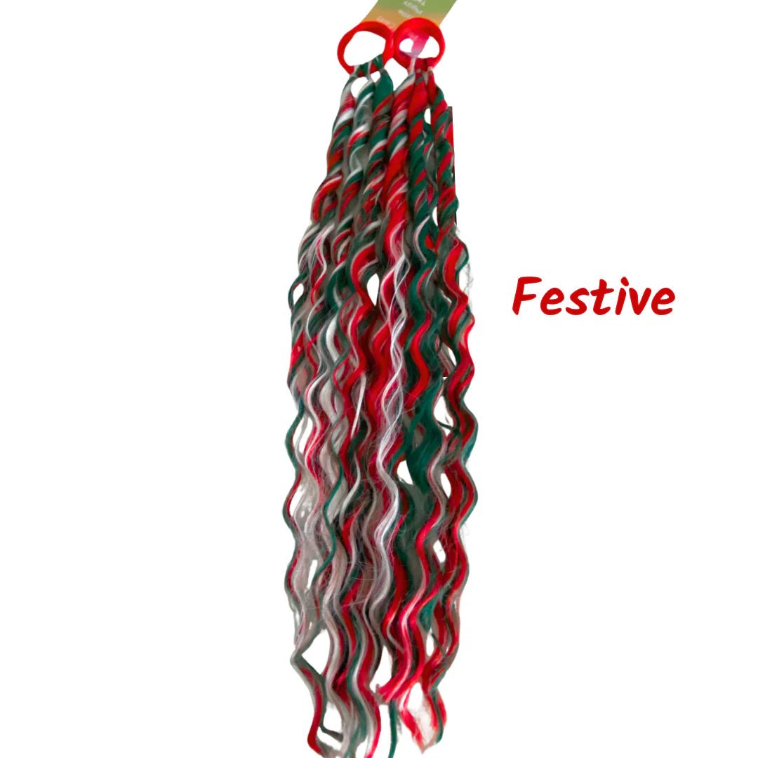 POPPET LOCKS | 18" LITTLE MERMAID WAVES PIGGY TAILS - FESTIVE by POPPET LOCKS - The Playful Collective