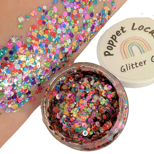 POPPET LOCKS | GLITTER GEL - HAIR FACE & BODY - RAINBOW by POPPET LOCKS - The Playful Collective
