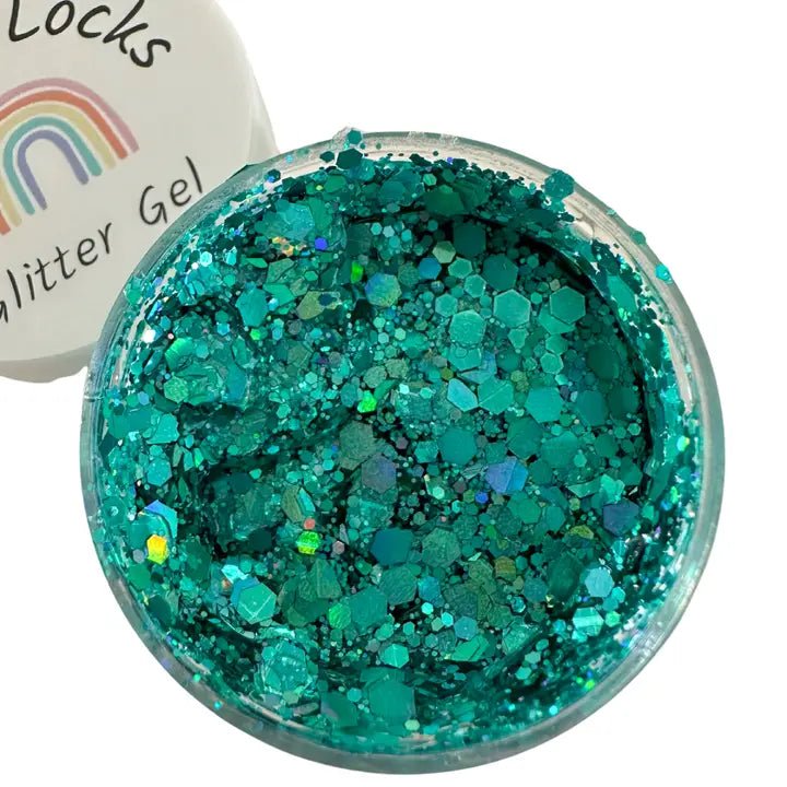 POPPET LOCKS | GLITTER GEL - HAIR FACE & BODY - TEAL by POPPET LOCKS - The Playful Collective