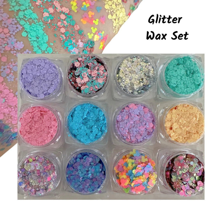 POPPET LOCKS | PASTEL GLITTER / BALM WAX SET - PACK OF 12 COLOURS by POPPET LOCKS - The Playful Collective