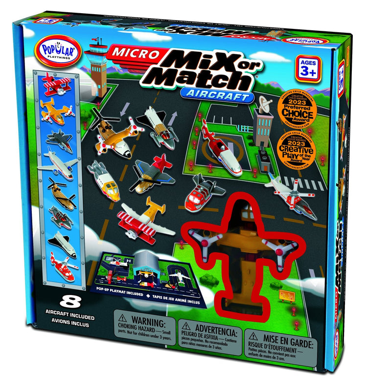 POPULAR PLAYTHINGS | MICRO MIX OR MATCH VEHICLES - AIRCRAFT DELUXE SET by POPULAR PLAYTHINGS - The Playful Collective