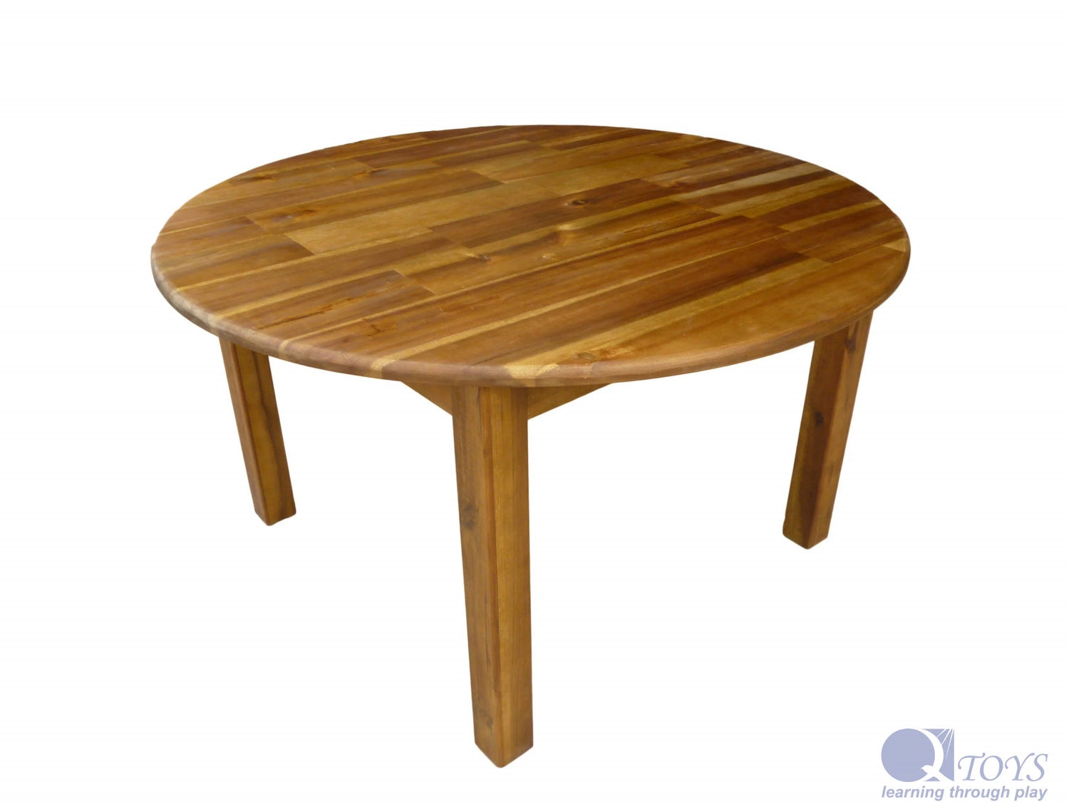 QTOYS | ACACIA (HARDWOOD) LARGE ROUND TABLE WITH 2 STANDARD CHAIRS by QTOYS - The Playful Collective