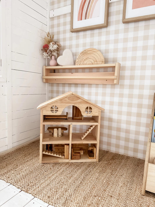 QTOYS | CLASSIC WOODEN DOLLHOUSE by QTOYS - The Playful Collective