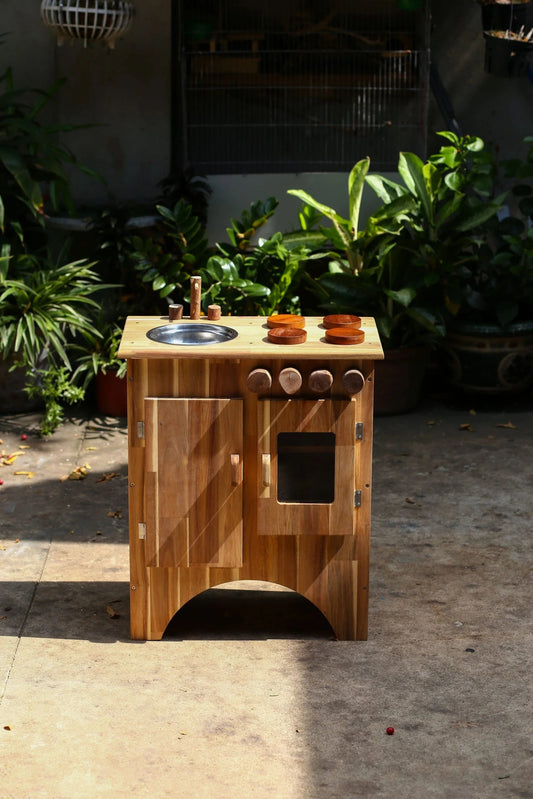 QTOYS | COMBO WOODEN STOVE & SINK by QTOYS - The Playful Collective