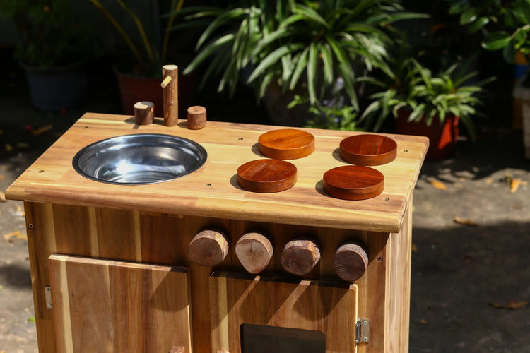 QTOYS | COMBO WOODEN STOVE & SINK by QTOYS - The Playful Collective