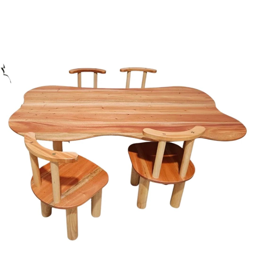 QTOYS | HARDWOOD CLOUD TABLE WITH 4 CHAIRS by QTOYS - The Playful Collective