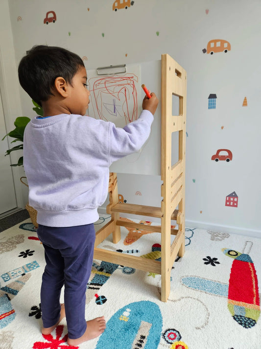 QTOYS | LEARNING TOWER - NATURAL by QTOYS - The Playful Collective