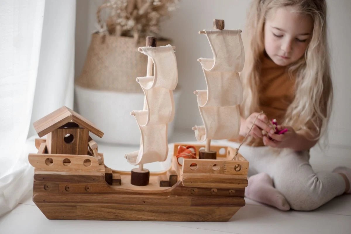 QTOYS | WOODEN PIRATE SHIP by QTOYS - The Playful Collective