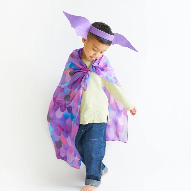 SARAH'S SILKS | DINOSAUR / DRAGON EARS HEADBAND & PLAYSILK SET - PURPLE *PRE - ORDER* by SARAH'S SILKS - The Playful Collective