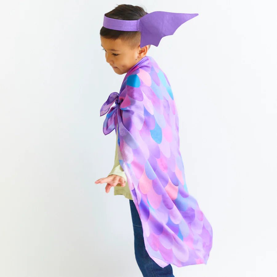 SARAH'S SILKS | DINOSAUR / DRAGON EARS HEADBAND & PLAYSILK SET - PURPLE *PRE - ORDER* by SARAH'S SILKS - The Playful Collective