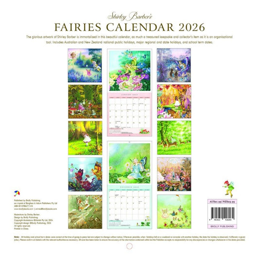 SHIRLEY BARBER | 2026 FAIRIES WALL CALENDAR by SHIRLEY BARBER - The Playful Collective