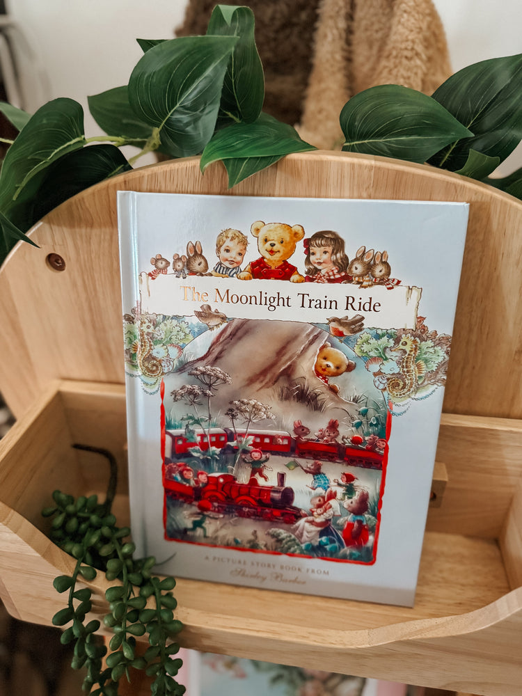 SHIRLEY BARBER | TEDDY’S FOREST FRIENDS - THE MOONLIGHT TRAIN RIDE by SHIRLEY BARBER - The Playful Collective