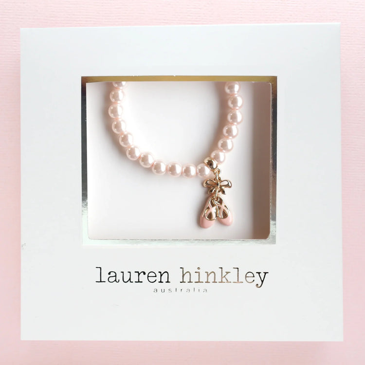 LAUREN HINKLEY | PINK PEARL BELLA BALLERINA SLIPPERS BRACELET