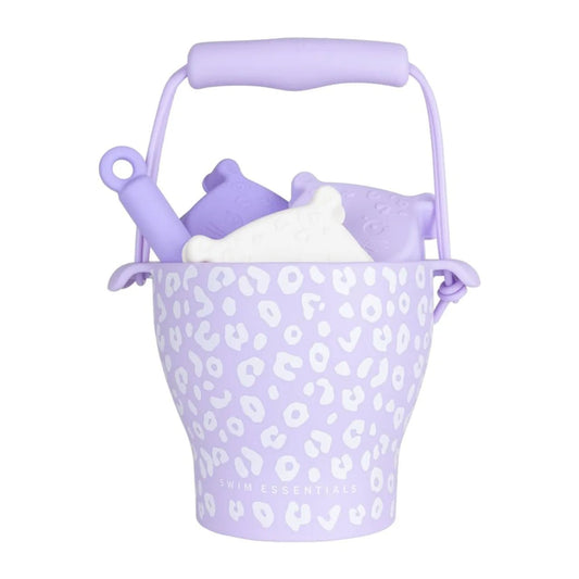 SWIM ESSENTIALS | BEACH BUCKET SET - LEOPARD LILAC by SWIM ESSENTIALS - The Playful Collective