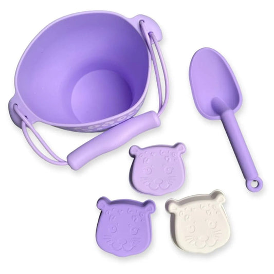 SWIM ESSENTIALS | BEACH BUCKET SET - LEOPARD LILAC by SWIM ESSENTIALS - The Playful Collective