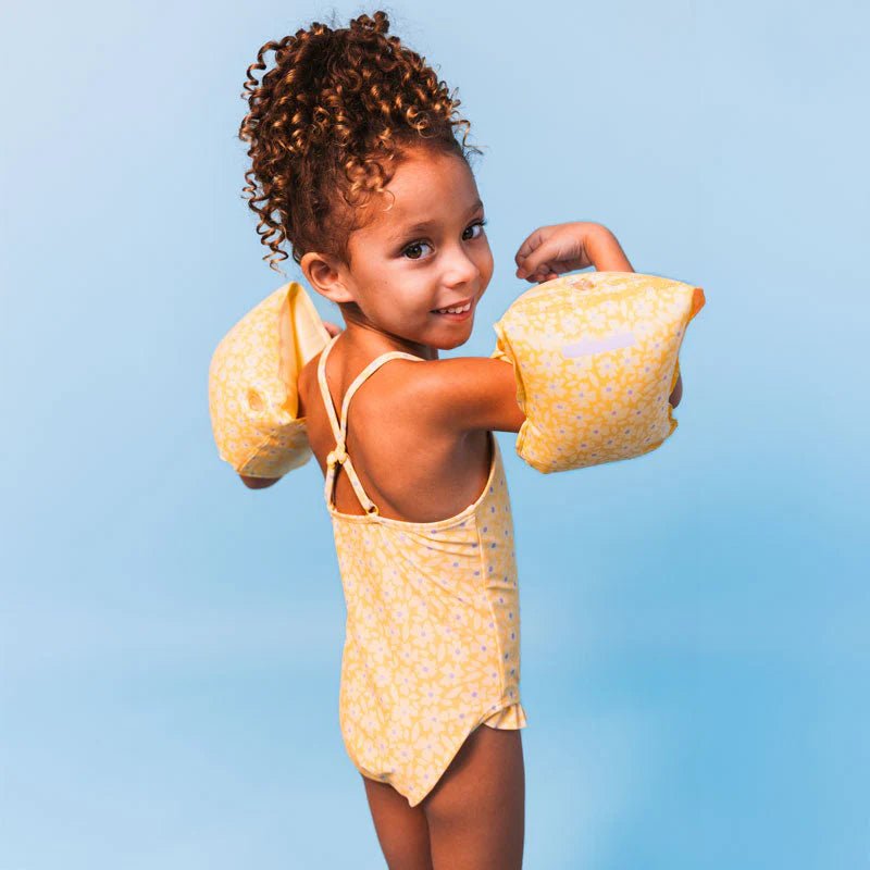 SWIM ESSENTIALS | INFLATABLE ARMBANDS - FLORISH YELLOW (0 - 2Y) by SWIM ESSENTIALS - The Playful Collective