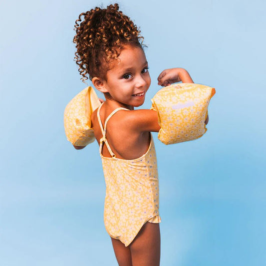 SWIM ESSENTIALS | INFLATABLE ARMBANDS - FLORISH YELLOW (0 - 2Y) by SWIM ESSENTIALS - The Playful Collective
