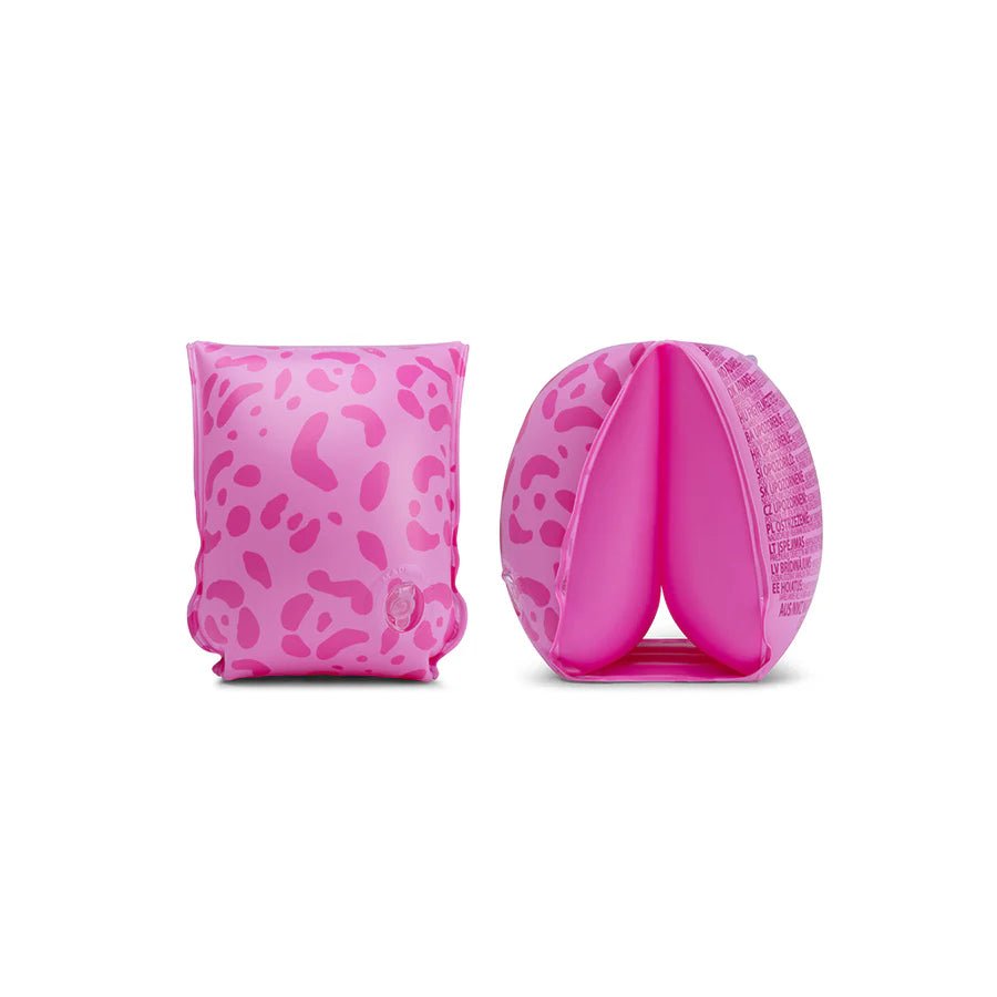 SWIM ESSENTIALS | INFLATABLE ARMBANDS - PINK LEOPARD (2 - 6Y) by SWIM ESSENTIALS - The Playful Collective