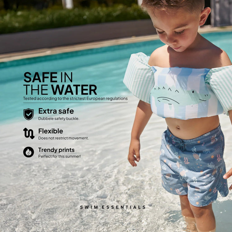 SWIM ESSENTIALS | PUDDLE JUMPER SWIM VEST - GREEN CROCODILE (2 - 6Y) by SWIM ESSENTIALS - The Playful Collective