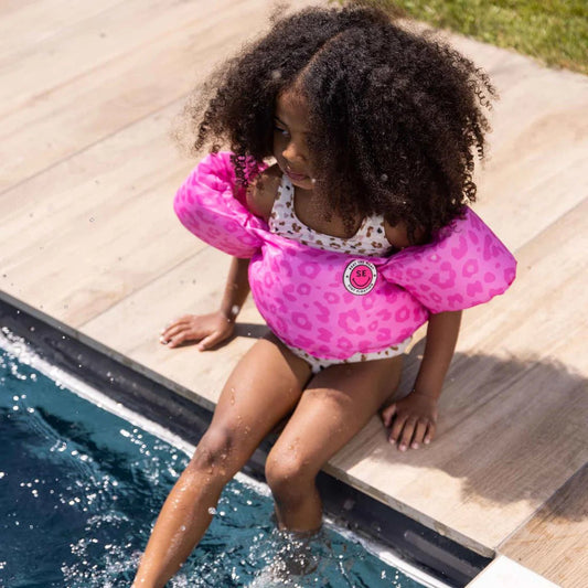 SWIM ESSENTIALS | PUDDLE JUMPER SWIM VEST - PINK LEOPARD (2 - 6Y) by SWIM ESSENTIALS - The Playful Collective