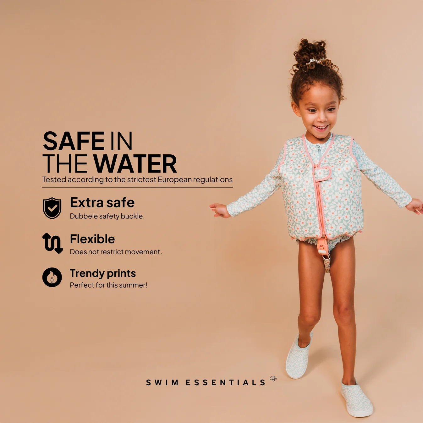 SWIM ESSENTIALS | SWIMMING VEST - FLORISH GREEN (3 - 6Y) by SWIM ESSENTIALS - The Playful Collective