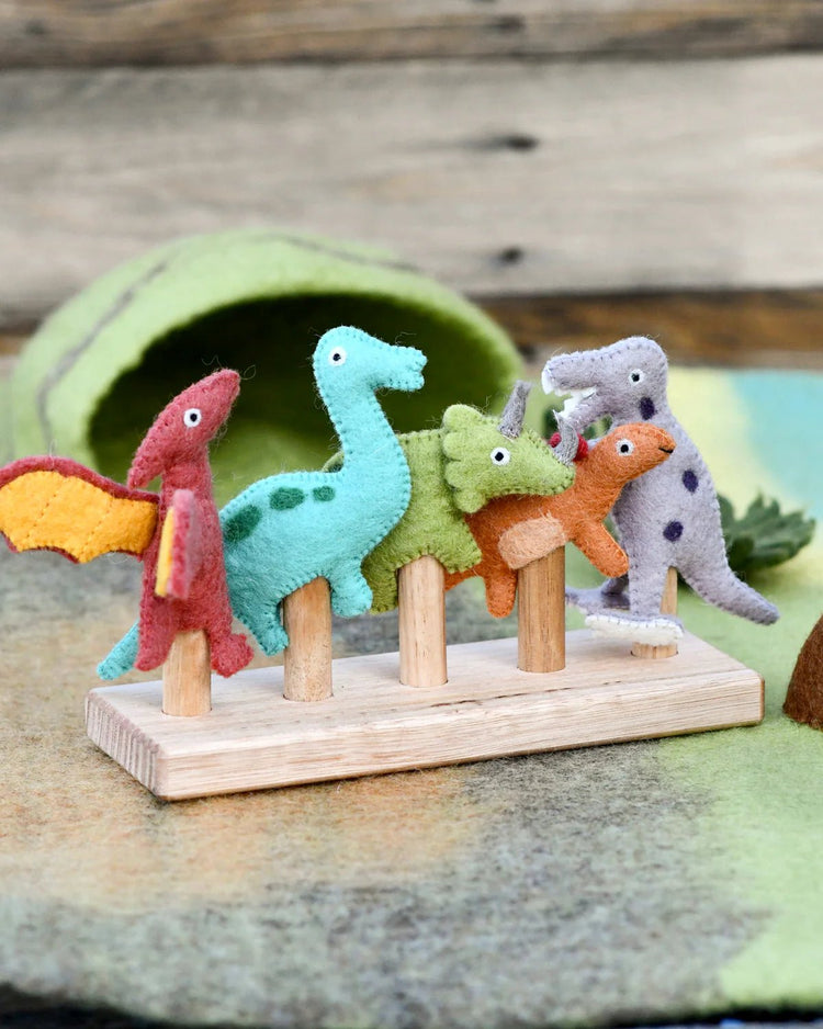 TARA TREASURES | DINOSAUR FINGER PUPPET SET by TARA TREASURES - The Playful Collective