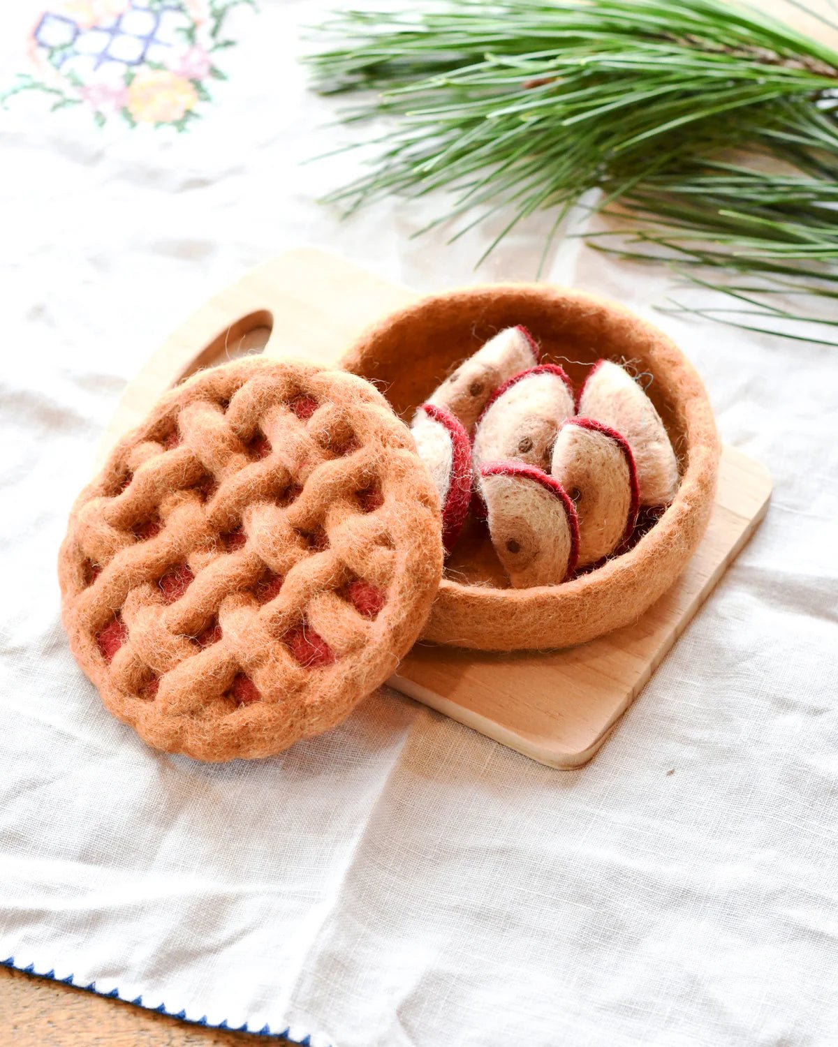 TARA TREASURES | FELT APPLE PIE PLAY FOOD SET by TARA TREASURES - The Playful Collective