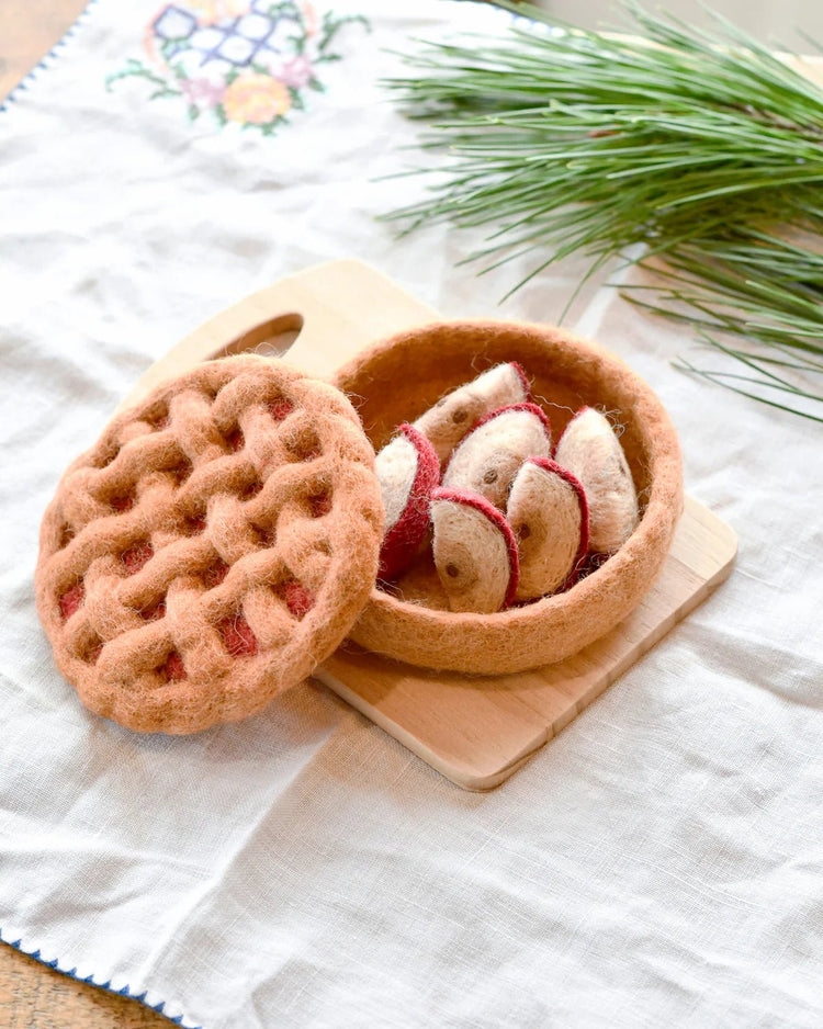 TARA TREASURES | FELT APPLE PIE PLAY FOOD SET by TARA TREASURES - The Playful Collective