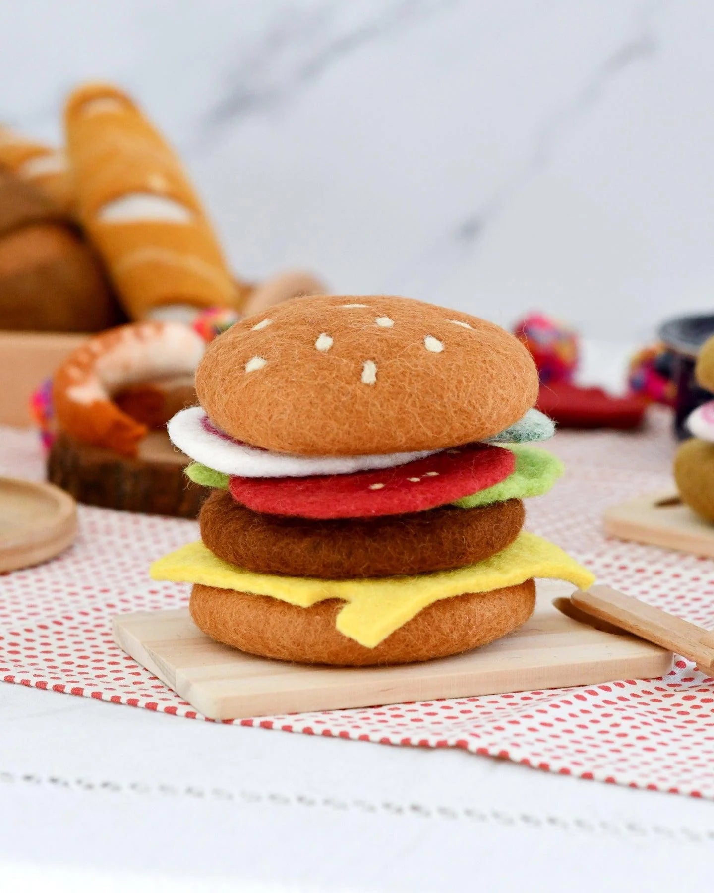 Felt Stacking Burger by Tara Treasures | The Playful Collective
