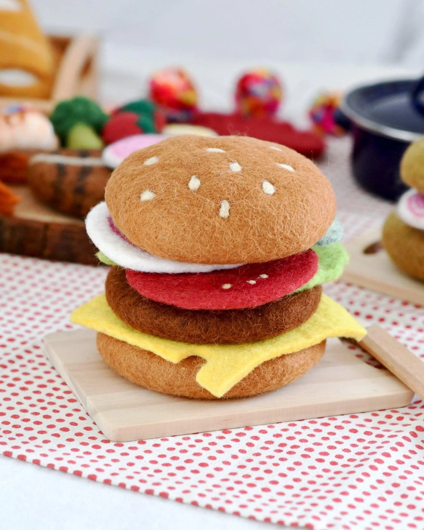 Felt Stacking Burger by Tara Treasures | The Playful Collective