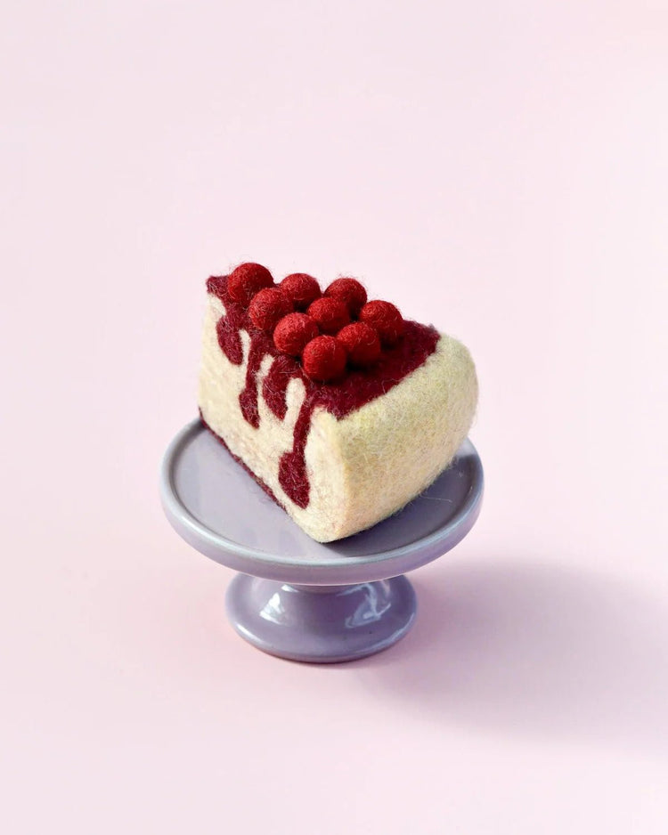 TARA TREASURES | FELT CAKE SLICE (MULTIPLE FLAVOURS) *PRE-ORDER* BOYSENBERRY CHEESECAKE by TARA TREASURES - The Playful Collective