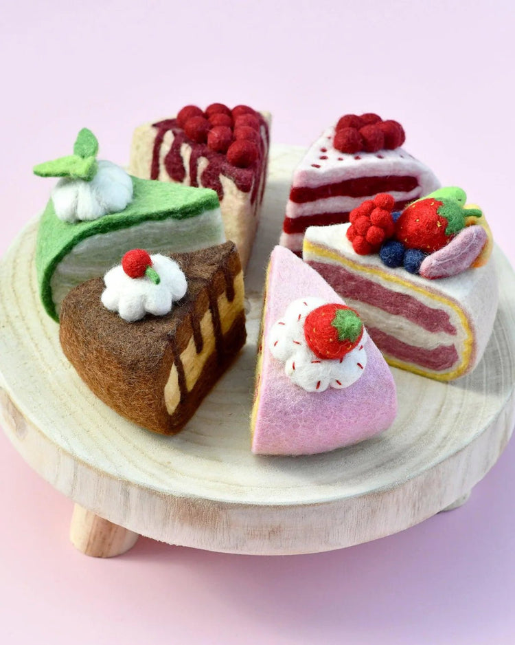 TARA TREASURES | FELT CAKE SLICE (MULTIPLE FLAVOURS) *PRE-ORDER* FRESH FRUIT TORTE by TARA TREASURES - The Playful Collective