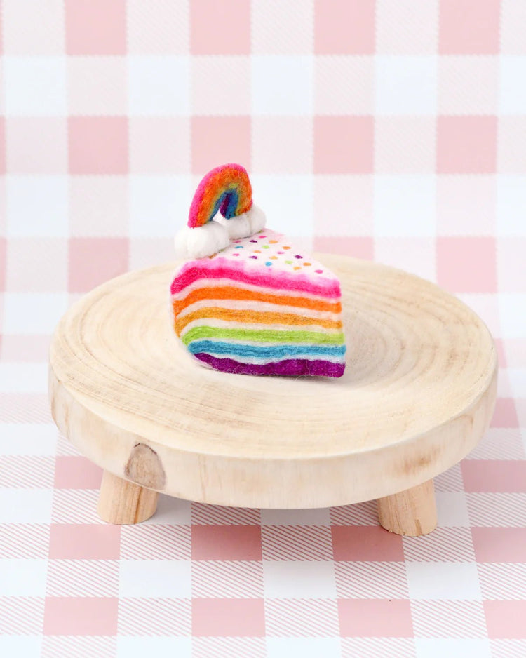 TARA TREASURES | FELT CAKE SLICE (MULTIPLE FLAVOURS) RAINBOW CAKE by TARA TREASURES - The Playful Collective