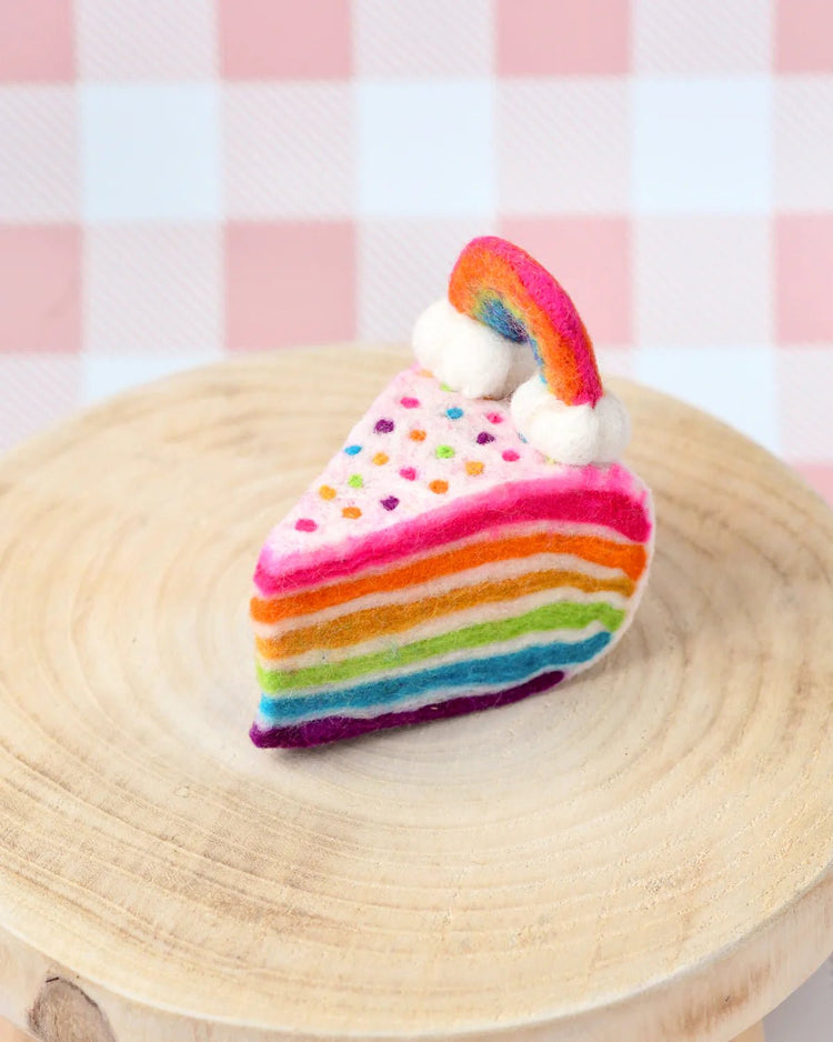 TARA TREASURES | FELT CAKE SLICE (MULTIPLE FLAVOURS) RAINBOW CAKE by TARA TREASURES - The Playful Collective