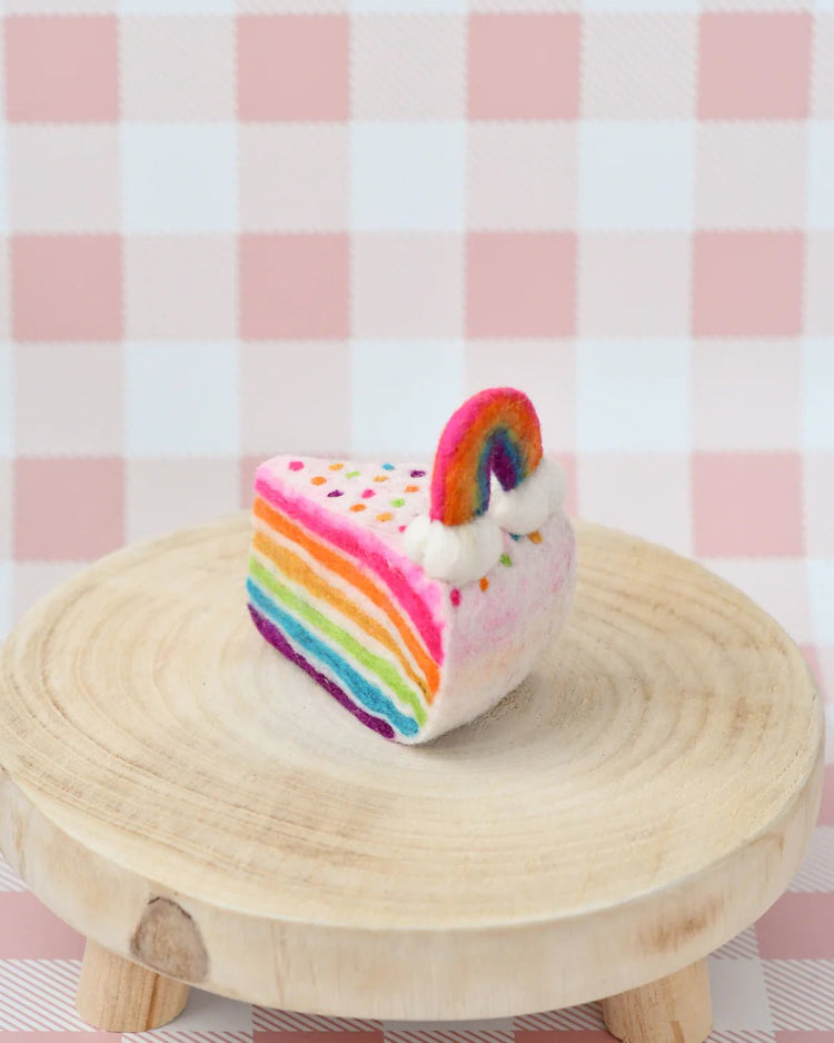 TARA TREASURES | FELT CAKE SLICE (MULTIPLE FLAVOURS) RAINBOW CAKE by TARA TREASURES - The Playful Collective