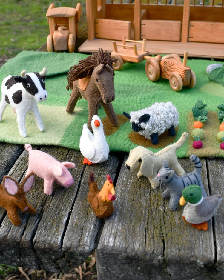 TARA TREASURES | FELT CAT FARM ANIMAL TOY by TARA TREASURES - The Playful Collective