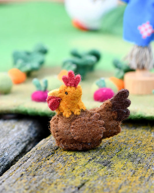 TARA TREASURES | FELT CHICKEN FARM ANIMAL TOY by TARA TREASURES - The Playful Collective