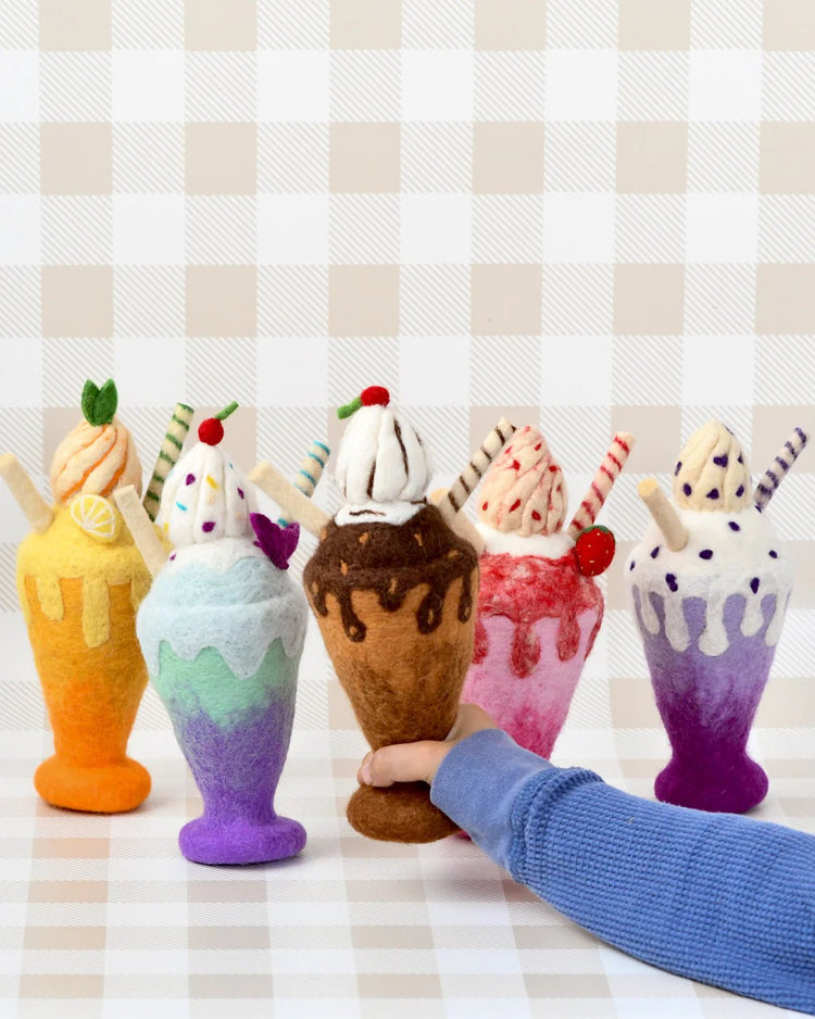 TARA TREASURES | FELT CHOCOLATE MILKSHAKE PLAY FOOD *PRE - ORDER* by TARA TREASURES - The Playful Collective