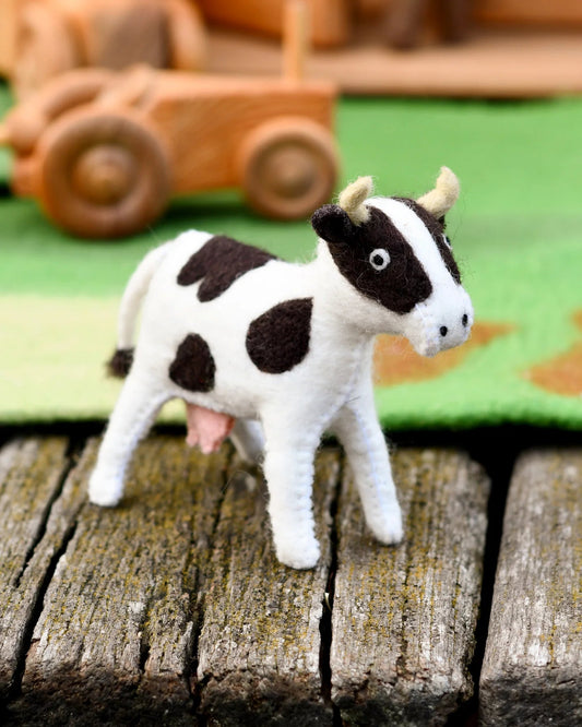 TARA TREASURES | FELT COW FARM ANIMAL TOY by TARA TREASURES - The Playful Collective