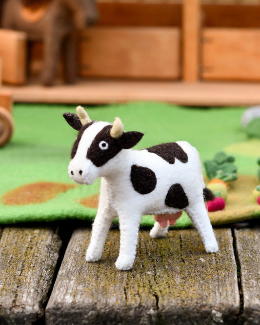 TARA TREASURES | FELT COW FARM ANIMAL TOY by TARA TREASURES - The Playful Collective