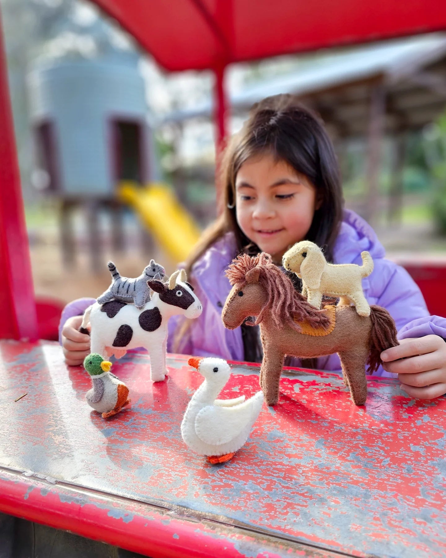 TARA TREASURES | FELT DOG FARM ANIMAL TOY by TARA TREASURES - The Playful Collective