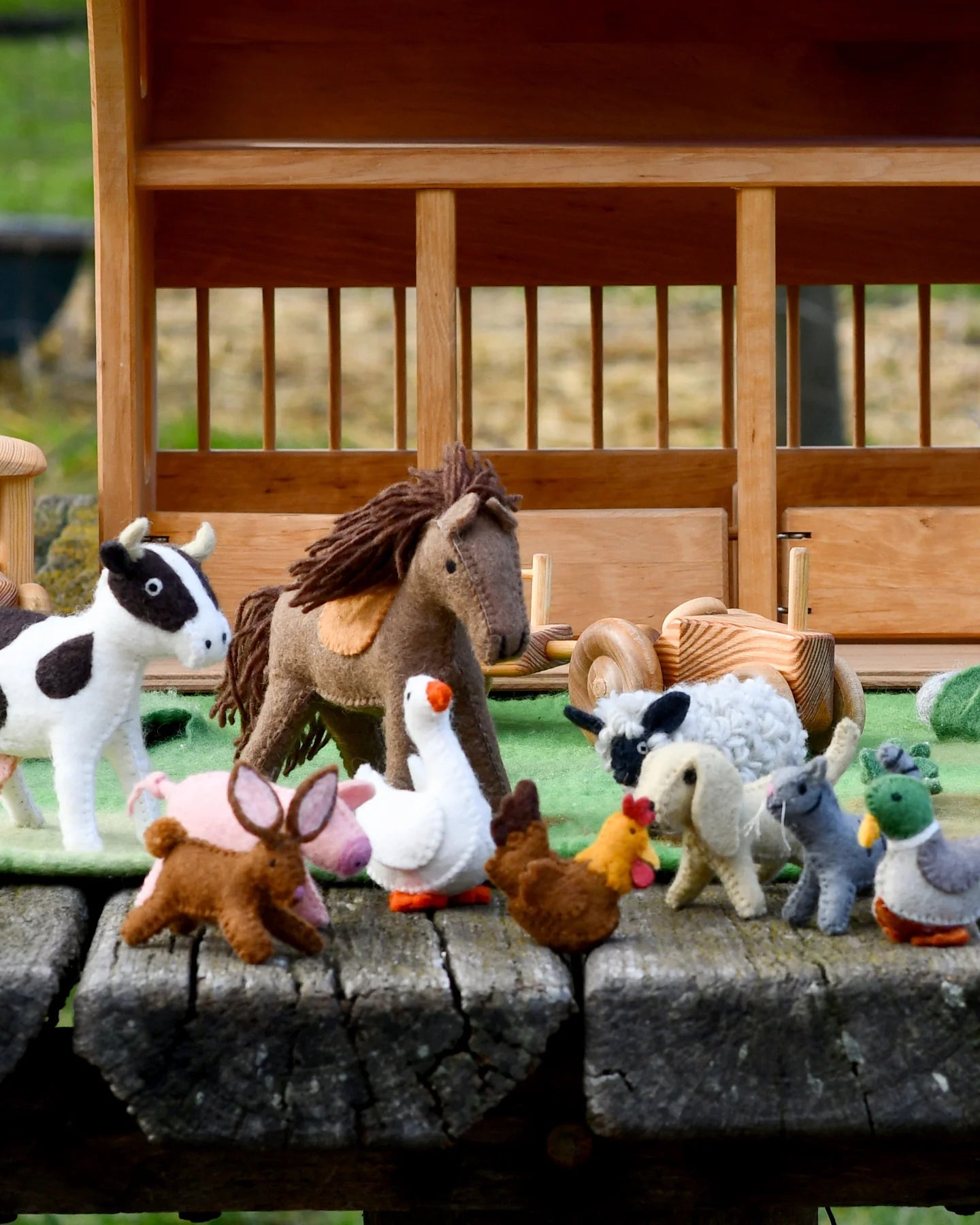 TARA TREASURES | FELT FARM ANIMALS TOY SET - SET OF 10 TOYS by TARA TREASURES - The Playful Collective