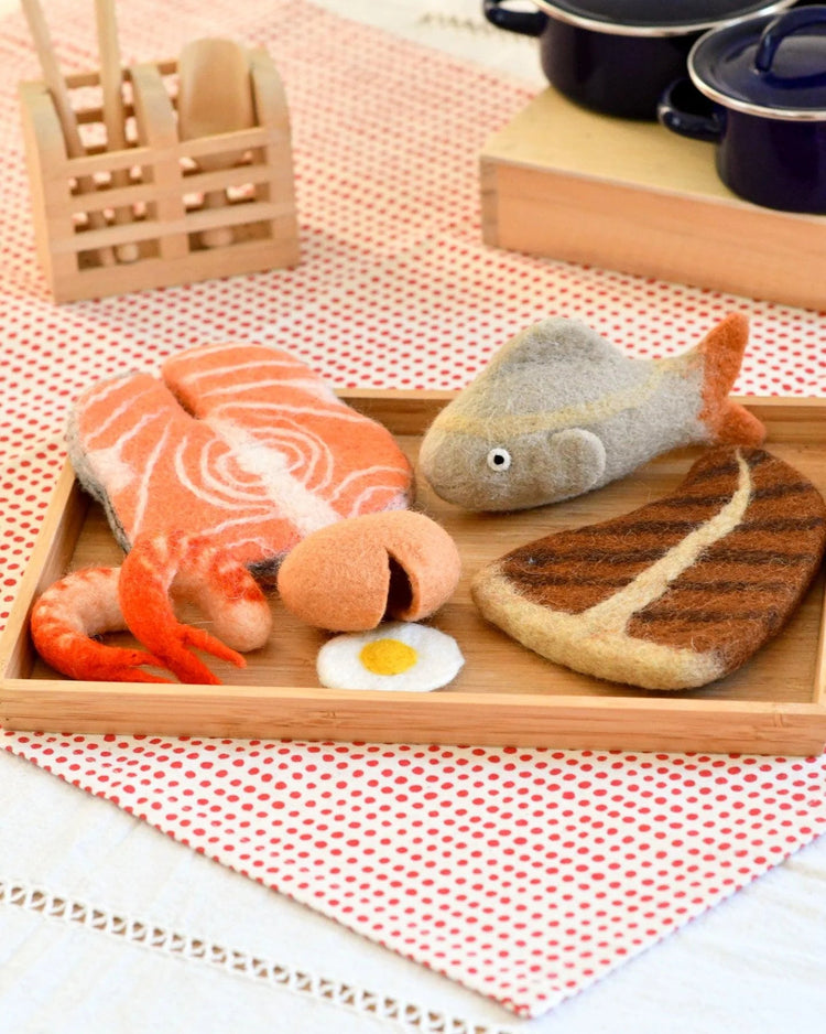 TARA TREASURES | FELT FOOD GROUPS PRETEND PLAY FOOD SET - PROTEIN *PRE-ORDER* by TARA TREASURES - The Playful Collective