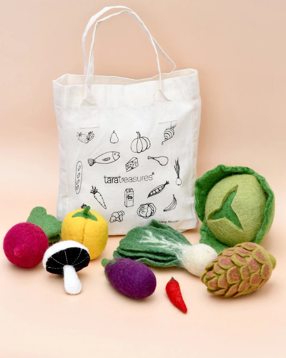 TARA TREASURES | FELT FOOD GROUPS PRETEND PLAY FOOD SET - VEGETABLES *PRE-ORDER* by TARA TREASURES - The Playful Collective