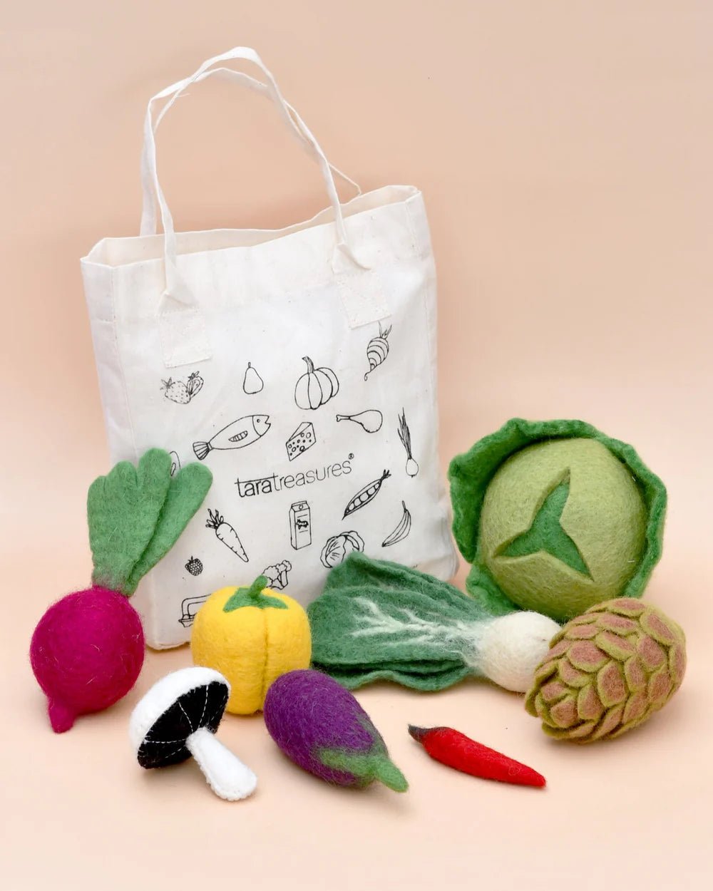 TARA TREASURES | FELT FOOD GROUPS PRETEND PLAY FOOD SET - VEGETABLES *PRE-ORDER* by TARA TREASURES - The Playful Collective